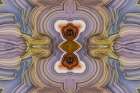 Laguna agate kaleidoscope repeating mirror-effect pattern. Abstract Art Print